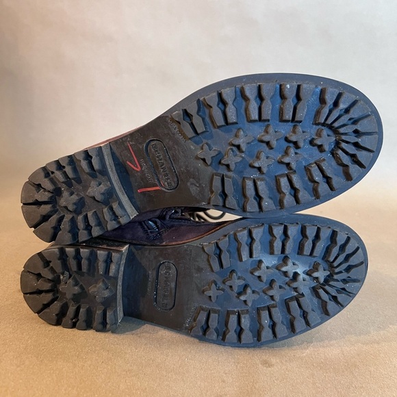 Chanel Brown Suede Leather CC Logo Shearling Combat Lace Boots Size EU 36 US 5.5 - Picture 11 of 16